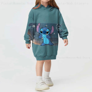 Stitch long hoodie