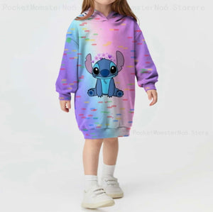 Stitch long hoodie