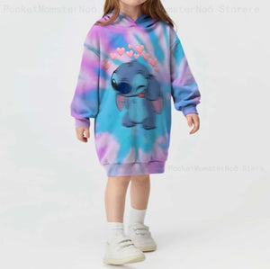 Stitch long hoodie