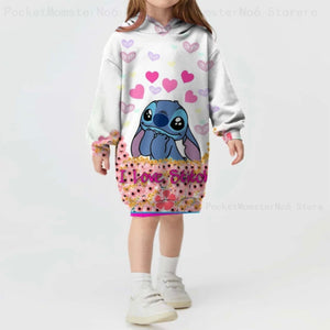 Stitch long hoodie