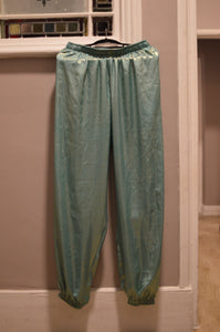 Turquoise Silk Tracksuit Bottoms