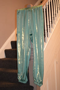 Turquoise Silk Tracksuit Bottoms