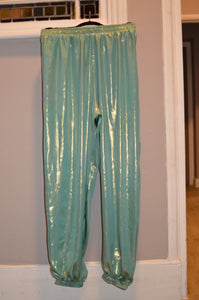 Turquoise Silk Tracksuit Bottoms