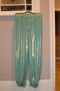 Turquoise Silk Tracksuit Bottoms