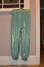 Load image into Gallery viewer, Turquoise Silk Tracksuit Bottoms
